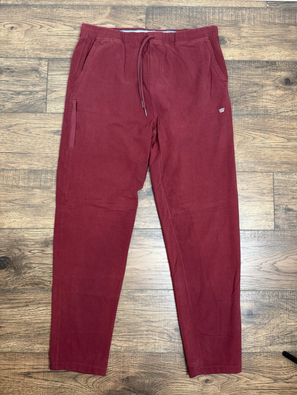 Mack Weldon Ace Jogger Sweatpants Mens XXLT Maroon Drawstring Stretch 2XLT847